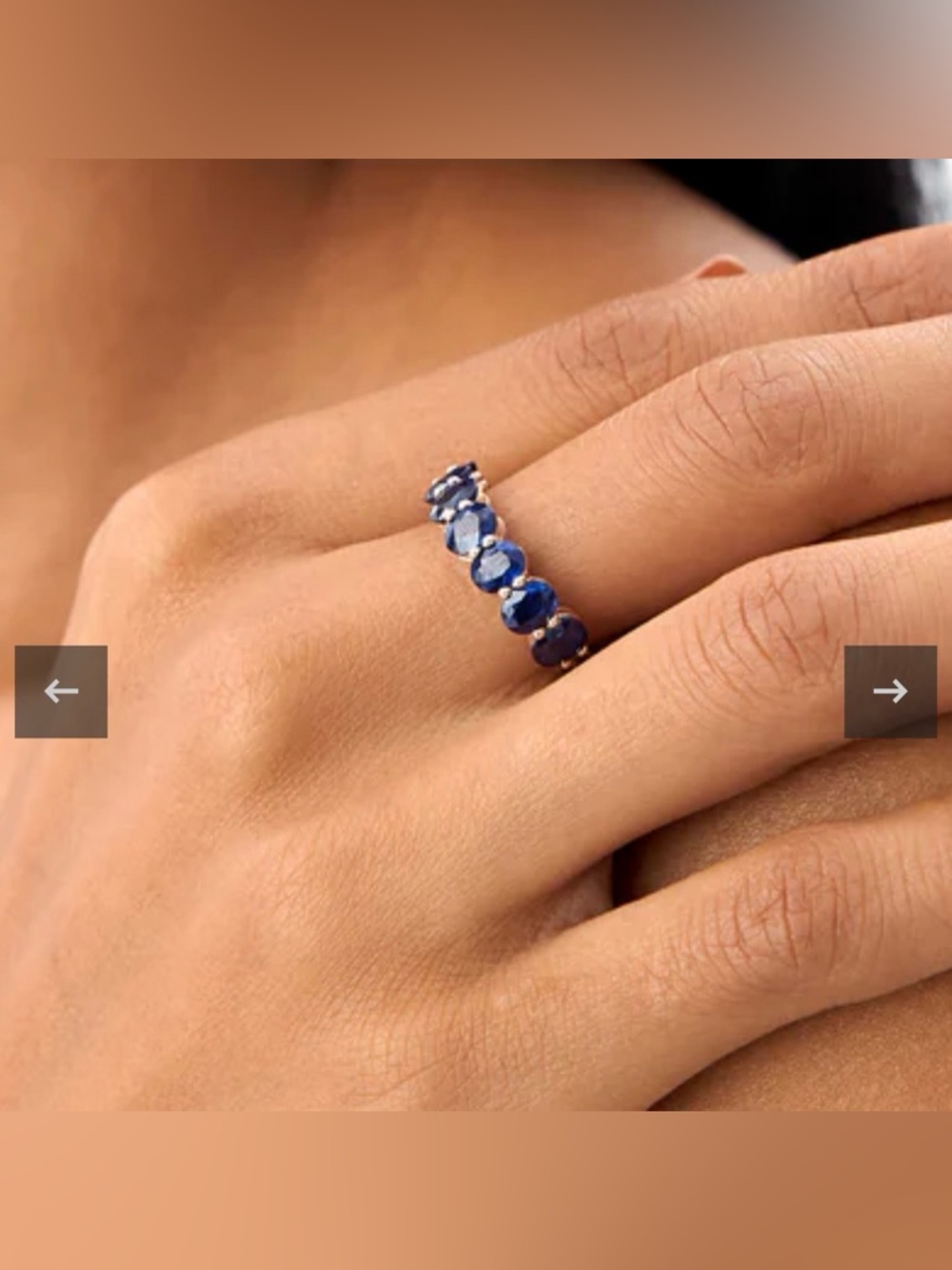Ferkos Jewelry 14K White Gold Sapphire Ring - Picture 2 of 8